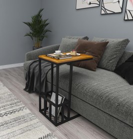 Resim WOODFACE PRAG DOĞAL AHŞAP YAN SEHPA MEŞE RENK 