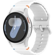 Resim Forzacase Samsung Galaxy Watch 6 44mm İle Uyumlu Wavy Style Tokalı Silikon Kordon Kayış - Fc1101 