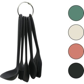 Resim Marsilyan 5pcs MİNİ=20-21CM Renkli Silikon Mutfak Servis Seti Kaşık - Kepçe - Yan - Delikli Spatula 