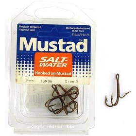 Resim Mustad Saltwater 35936 5 Pcs No:2 3 Lü Iğne 