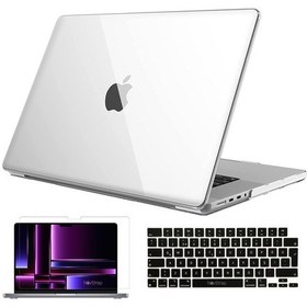 Resim NovStrap Apple Uyumlu MacBook Pro 2023 M2 14.2 inc A2779 Parlak Kılıf + Siyah Klavye Kılıfı + Film 