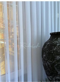 Resim Tül Perde Saba Desen D018281.809 Düz Dokuma Sade Tül Çok Renkli 