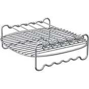 Resim Airfryers Için Raf Ev Air Fritöz Çift Katmanlı Hava Fritözü Raf Izgara Barbekü Malzemeleri Beş Itiraz Yuvarlak (Yurt Dışından) 