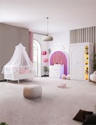 Resim Dolunay Çocuk Odası Takımı, Dolunay 2 Kapaklı Dolap, Star Büyüyen Beşik, Şifonyer, Kitaplık Diğer 