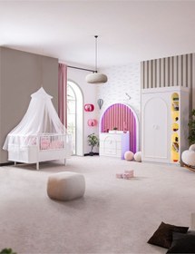 Resim Dolunay Çocuk Odası Takımı, Dolunay 2 Kapaklı Dolap, Star Büyüyen Beşik, Şifonyer, Kitaplık Diğer 