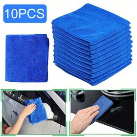 Resim 10 Adet Araba ve Motosiklet Yıkama, Cam Temizliği ve Ev Kullanımı İçin Ultra İnce Mikrofiber Şamua Havlular 