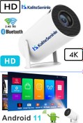 Resim KALİTESENİNLE Projeksiyon,Taşınabilir Sinema Projeksiyon 1280* 720p Ev Sineması Bluetooth Android Akıllı Projektör 