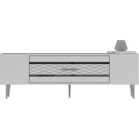 Resim Dekolp2ct Tv Sehpası Beyaz-gümüş 