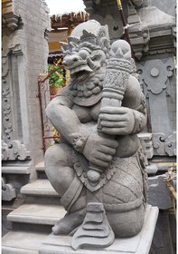 Resim Opencart Drawapala, Bali Tapınağı Muhafız Heykeli Sadece Plastik Aparattır 