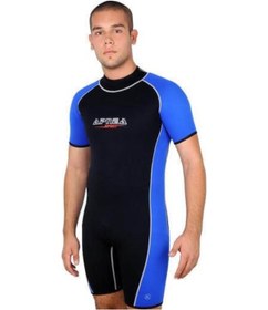 Resim - Sport Shorty 3 Mm Dalış Elbisesi L Mavi / Siyah 