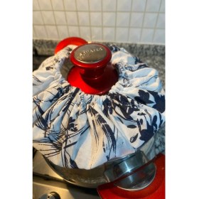 Resim Emtory Home Pilav Demleme Örtüsü - Patlamış Mısır Yağ Sızdırmaz - Lastikli - Laci Çiçekli 