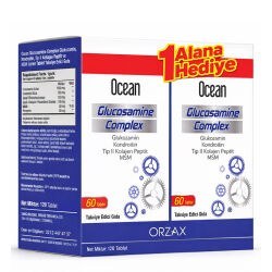 Resim Orzax Ocean Glucosamine Complex 1 Alana 1 Hediye Takviye Edici Gıda 120 Tablet 
