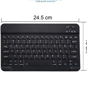 Resim Microcase Tcl Tab 10l Gen 4 Tablet İçin Tablet Çanta + Bluetooth Klavye + Mouse + Tablet Standı Siyah- Al4234 Omuz Çantası 
