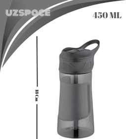 Resim Vagonlife Uzspace Ring Tritan Su Matarası - 450 Ml (Siyah) 