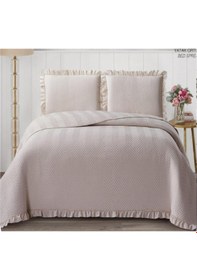 Resim Kapitoneli Yatak Örtüsü Çift Kişilik Dubai Bej Çok Renkli 