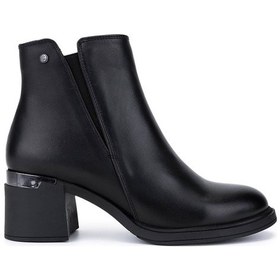 Resim Tamer Tanca Kadın Hakiki Deri Siyah Deri Topuklu Bot 1164 25594 Bn Bot Sk25-26 Sıyah Dr Siyah 