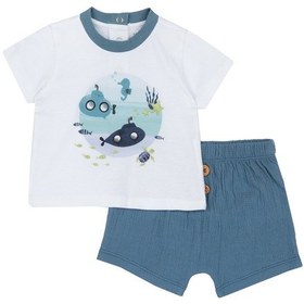 Resim Chicco Takım / T-shirt+pantalon 09073918000000 000028 Dark Lıght Blue Mavi 
