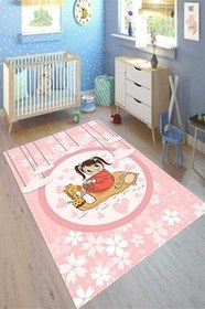 Resim Perla Soft Kaymaz Tabanlı Yıkanabilir Antibakteriyel Dijital Baskı Çocuk Halısı, CK-10036A-PRL-180X300 
