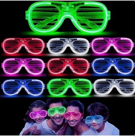 Resim Glow Model 3 Farklı Fonksiyonlu Işıklı Panjur Parti Gözlüğü Karışık Renk 12 Adet 