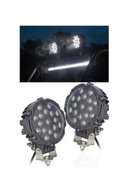 Resim AHMET OTOMOTİV (2 ADET) PROJEKTÖR LED LAMBA 7İNÇ 17LED 9V-30V 51W 