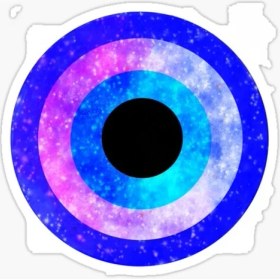 Resim TSC Nazar Boncuğu Sticker Araba 18CM Yapıştırma Etiket MD22 