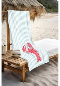 Resim Dijital Baskı Plaj Deniz Havlusu Istakoz Desenli Peştamal Hvl0215 Renkli 