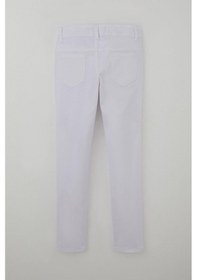 Resim Konsept Erkek Çocuk Gabardin Pantolon Düğmeli Fermuarlı 10-13 Yaş, Beyaz 