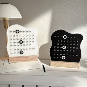 Resim 1 adet/Ahşap DIY Masaüstü Takvimi, Yaratıcı Ofis Masaüstü Dekorasyonu, Tatil Dekorasyon Takvimi, Yüksek Görünümlü Takvim, Günlük Planlama, Çalışma Hediyeleri ve Masaüstü Aksesuarları için Çok Uygun, Günlük Seyahat Planı, Okul Malzemeleri ve Okula Dönüş Sezonu için Uygun 