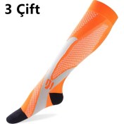 Resim Xcspace 3 Çift Maraton Doğa Sporları Çorapları Futbol Çorapları Koşu Sıkıştırma Çorapları 