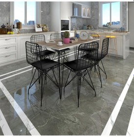 Resim Knsz masa sandalye takımı hem75mazlum crdsyh 130*070 6 sandalye syhsyh 