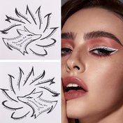 Resim 2 Adet Profesyonel Eyeliner Şablonu, Dokumasız Malzeme Eyeliner Şablon Seti, Dokumasız Malzeme ile Mükemmel Makyaj Yaratın 