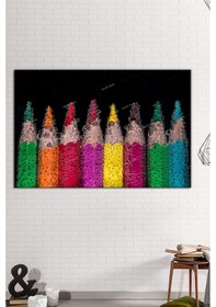 Resim Renkli Kalemler Kanvas Tablo 30 x 20 