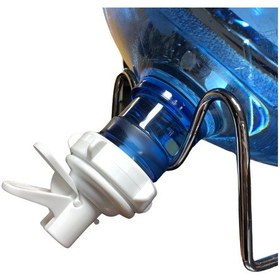 Resim Pratik Su Sebili / Metal Stant + Musluk / Standart Damacana Uyumlu / Sızdırmaz Su Valfi Beyaz 