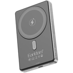 Resim Earldom PD49 10.000 mAh 15W Kablosuz 20W Type-C Çıkışlı PD Hızlı Şarj Powerbank Siyah 