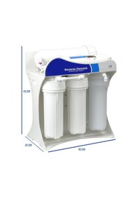 Resim 300 Gpd 1 Ton Kapasiteli 10" Filtreli Reverse Osmosis Su Arıtma Cihazı 