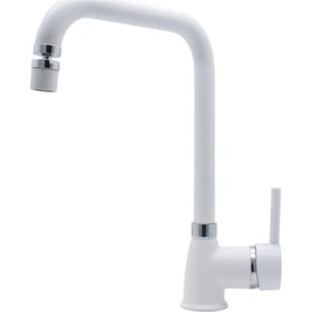 Resim Kustar Varna Beyaz Kare Mutfak Eviye Bataryası 