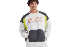 Resim Skechers Erkek Gri M Lw Fleece Crew Neck Sweatshirt Rahat Kesim Sportif Şıklık S232277-032 