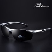 Resim Cookshark Erkekler Polarize Spor Gözlüğü - Çerçevesiz, Magnezyum Alüminyum Alaşım Çerçevesi - TAC Merceği Profesyonel Tırmanma, Olta, Sürüş ve Günlük Dinlenme için - Kılıf Dahil 