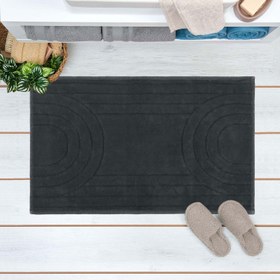 Resim Bluenity Diamond Circle Banyo Paspası - Antrasit - 50x80 cm 