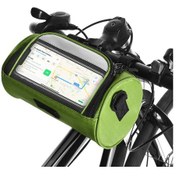 Resim Monyee Yeşil Bisiklet Ön Çantası - Su Geçirmez, 21x11cm, Lastik & 43 Pvc Malzeme, Sürüş Eşyası, Direk Çantası Yeşil 