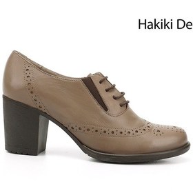 Resim Gönderi R Kadın Vizon Antik Bağcıklı Orta Kalın Topuklu Hakiki Deri Oxford Ayakkabı Gdza13424040 vizon 