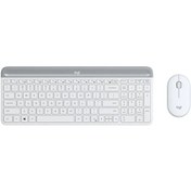 Resim Logitech MK470 Kablosuz Klavye Mouse Seti Beyaz 