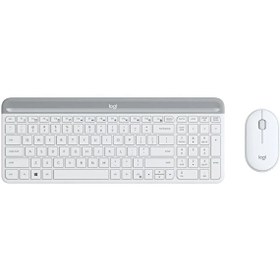 Resim Logitech MK470 Kablosuz Klavye Mouse Seti Beyaz 