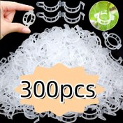 Resim 300'lük Yeniden Kullanılabilir Şeffaf Plastik Bitki Klipsleri - Üzüm Fidanları, Kivi Asma Dalları ve Çiçek Sapları için Çok Amaçlı Bahçe Askılar - Tırmanan Bitkiler için Dayanıklı Destek Klipsleri, Ev Bahçıvanlarına Özel Güvenli Sap Tutucular 