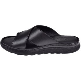 Resim Pullman Hakiki Deri Comfort Kadın Terlik Plm-45 Siyah-Siyah 