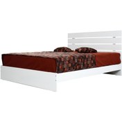 Resim Pasifichome Huga Çift Kişilik Beyaz Karyola 140Cm / 140*190 Başlıklı Karyola 
