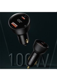 Resim Baseus 100W Usb -Type C Çıkışlı Hızlı Araç Şarj Başlık Qc+Pps 4 Siyah 