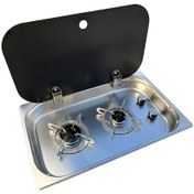 Resim Shuıvan Aty Çift Gözlü İkili Gömme Ocak Lamine Kapaklı-738 