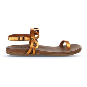 Resim Bueno Shoes Turuncu Parlak Deri Kadın Parmak Arası Sandalet 01wu4227 