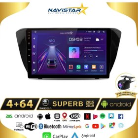 Resim Skoda Superb 2015-2019 Model 4GB + 64GB Android 13 Kablosuz Carplay Navigasyon Multimedya Sistemi 